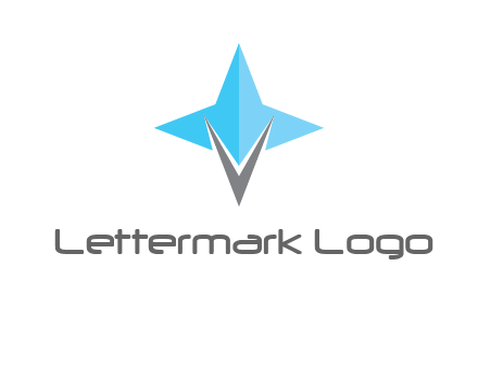 letter v star logo