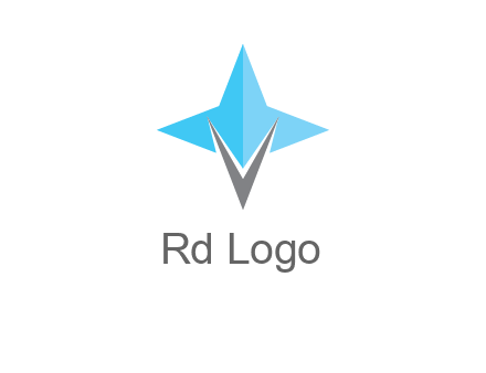 letter v star logo