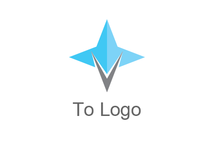 letter v star logo