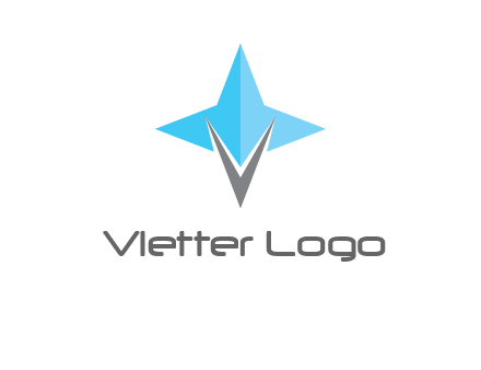 letter v star logo
