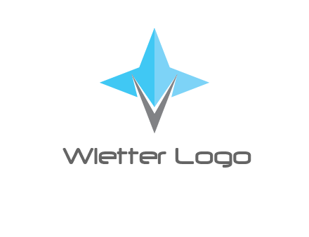 letter v star logo