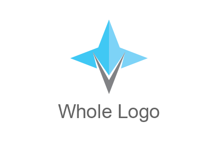 letter v star logo