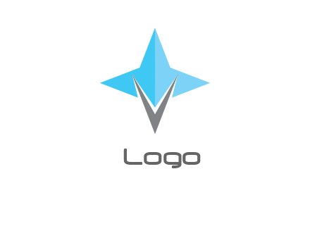 letter v star logo