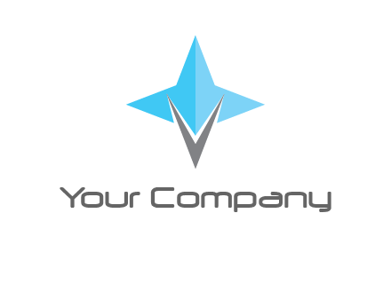letter v star logo
