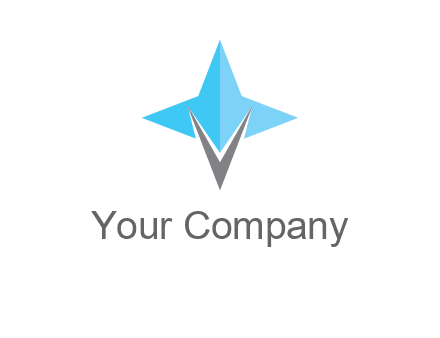 letter v star logo