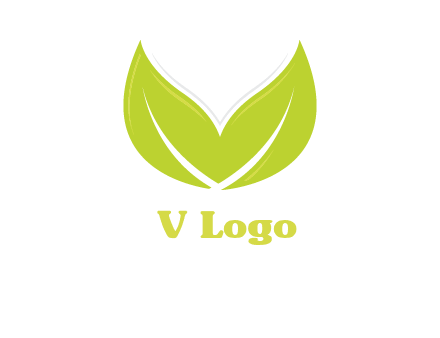 letter v leaves logo