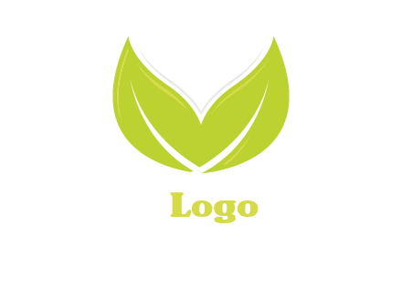 letter v leaves logo