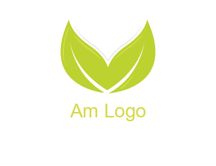 letter v leaves logo