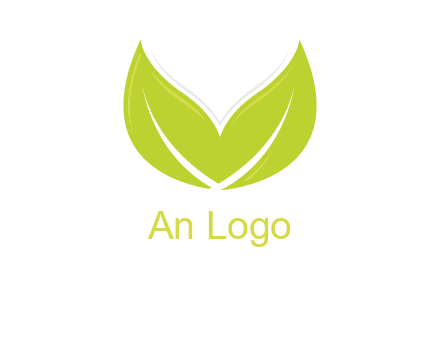 letter v leaves logo