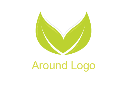 letter v leaves logo