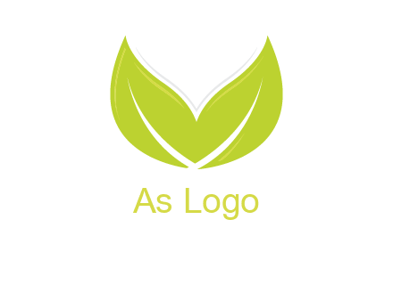 letter v leaves logo