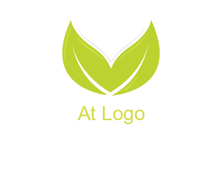 letter v leaves logo