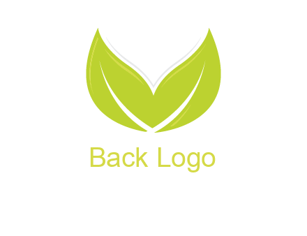 letter v leaves logo