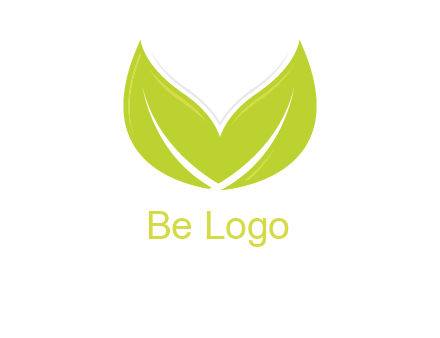 letter v leaves logo