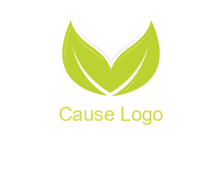 letter v leaves logo