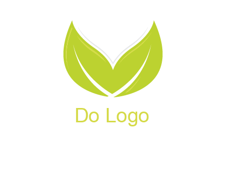 letter v leaves logo