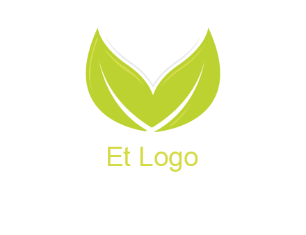 letter v leaves logo