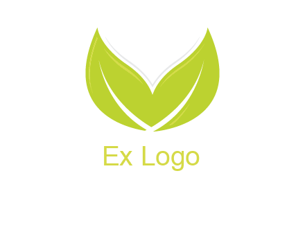 letter v leaves logo