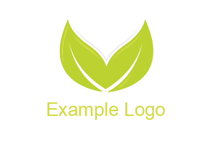 letter v leaves logo