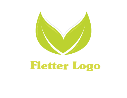 letter v leaves logo