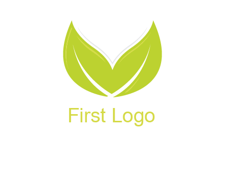 letter v leaves logo