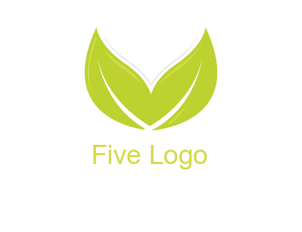letter v leaves logo