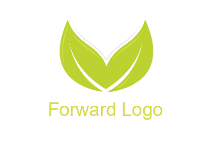 letter v leaves logo