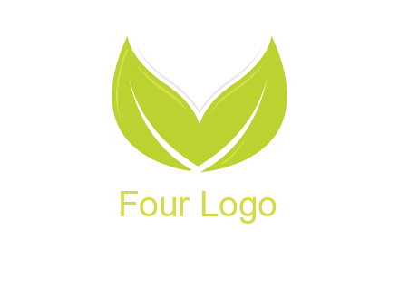 letter v leaves logo