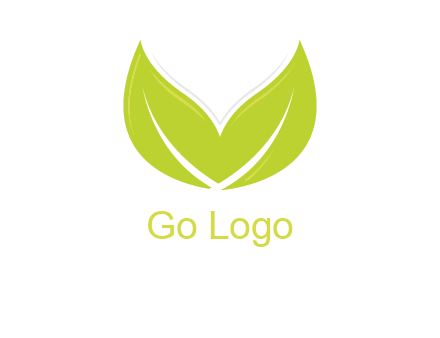letter v leaves logo