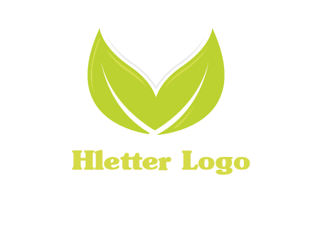 letter v leaves logo