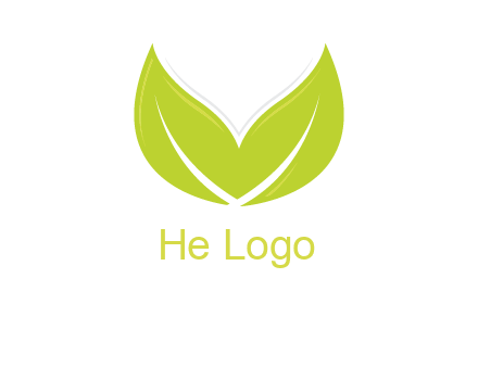 letter v leaves logo
