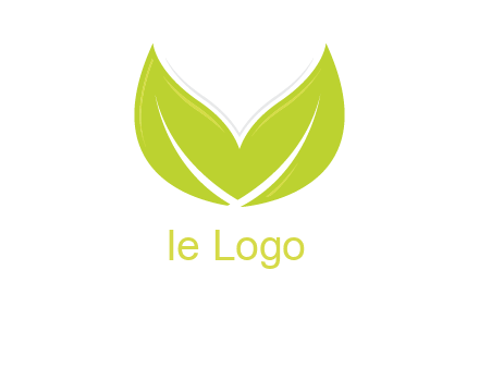 letter v leaves logo