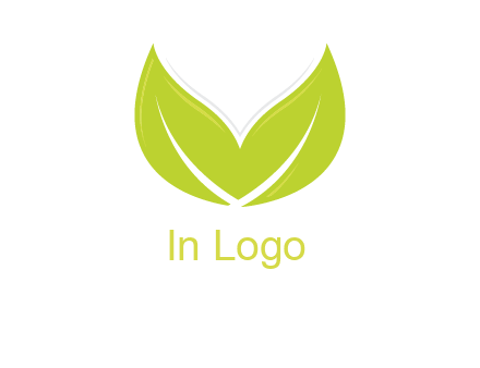 letter v leaves logo