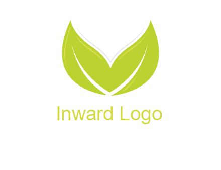 letter v leaves logo