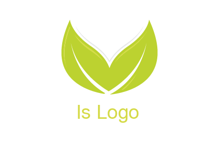 letter v leaves logo