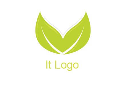letter v leaves logo