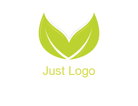 letter v leaves logo