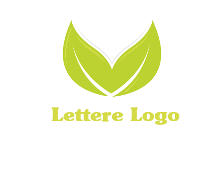 letter v leaves logo