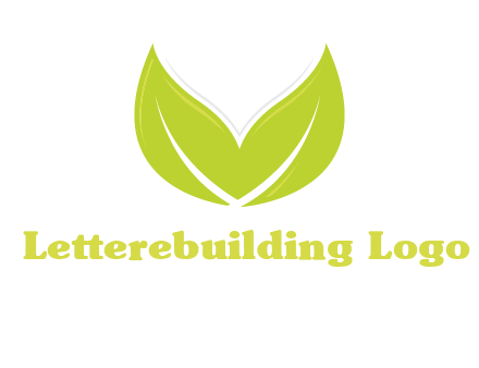 letter v leaves logo
