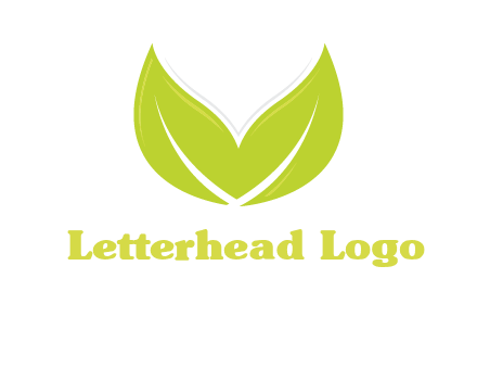 letter v leaves logo