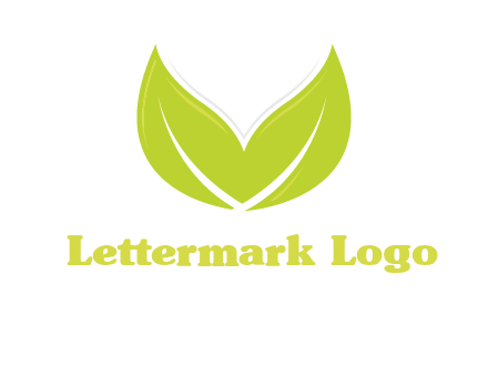 letter v leaves logo