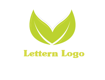 letter v leaves logo
