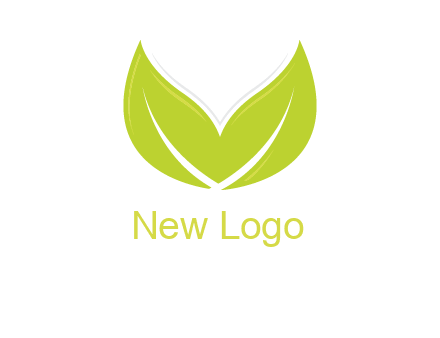 letter v leaves logo