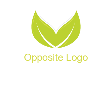 letter v leaves logo