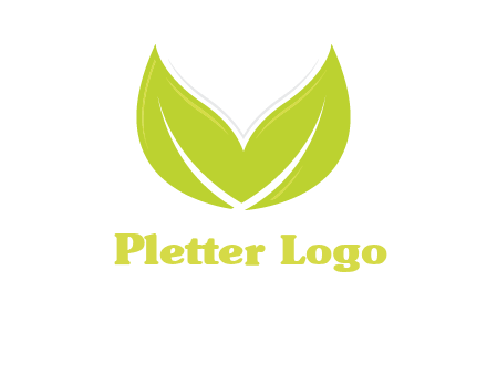 letter v leaves logo