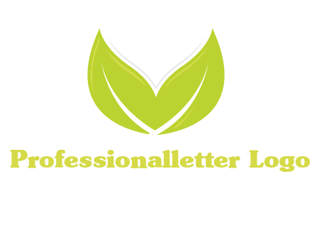 letter v leaves logo