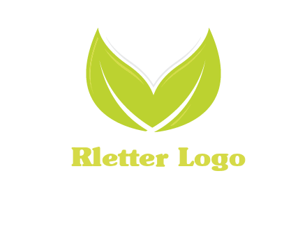 letter v leaves logo