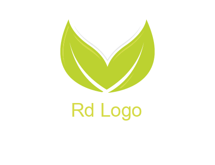 letter v leaves logo