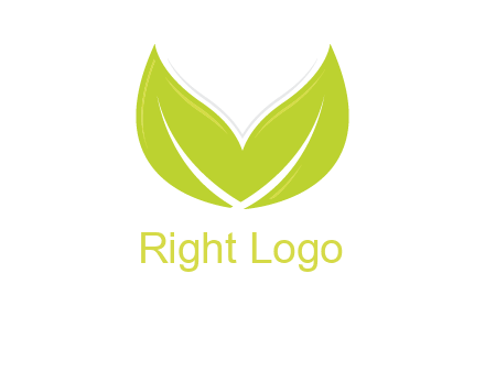 letter v leaves logo