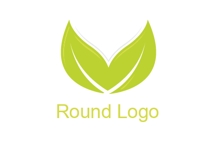letter v leaves logo
